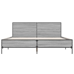 Cadre de lit sans matelas sonoma gris 140x190 cm 