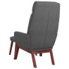 Chaise de relaxation avec tabouret Gris foncé Tissu 