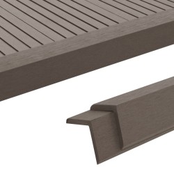 Cornière de terrasse 5 pcs WPC 170 cm Marron foncé 
