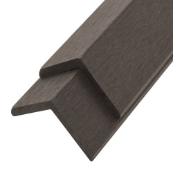 Cornière de terrasse 5 pcs WPC 170 cm Marron foncé 