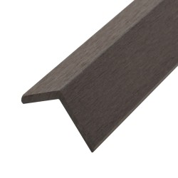 Cornière de terrasse 5 pcs WPC 170 cm Marron foncé 