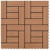 Carreaux de terrasse 30x30 cm 11 pcs Marron WPC 1 m2 