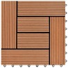 Carreaux de terrasse 30x30 cm 11 pcs Marron WPC 1 m2 