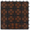 Carreaux de terrasse 30x30 cm 11 pcs Marron WPC 1 m2 