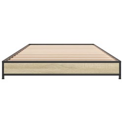 Cadre de lit sans matelas chêne sonoma 100x200 cm 