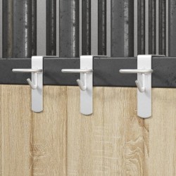 Crochets de seau 3 pcs portable argenté acier 