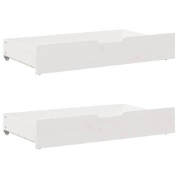 Cadre de lit sans matelas blanc 75x190 cm bois de pin massif 