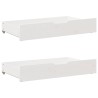 Cadre de lit sans matelas blanc 75x190 cm bois de pin massif 