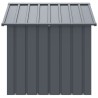 Niche pour chien avec toit noir 117x103x102 cm acier galvanisé 