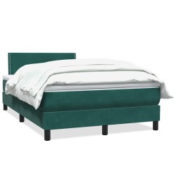 Sommier à lattes de lit et matelas vert foncé 120x210cm velours 