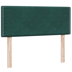 Sommier à lattes de lit et matelas vert foncé 120x210cm velours 
