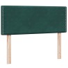 Sommier à lattes de lit et matelas vert foncé 120x210cm velours 