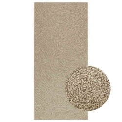 Tapis ZIZUR beige 100x200 cm aspect de jute intérieur extérieur 