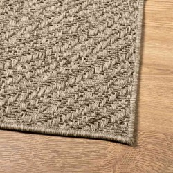 Tapis ZIZUR beige 100x200 cm aspect de jute intérieur extérieur 