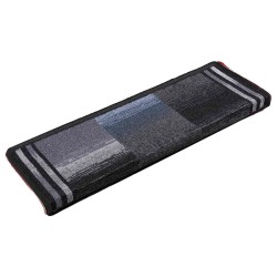 Tapis d'escalier autoadhésifs 10 pcs 65x21x4 cm Noir et gris 