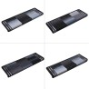 Tapis d'escalier autoadhésifs 10 pcs 65x21x4 cm Noir et gris 