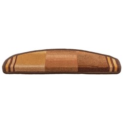 Tapis d'escalier autoadhésifs 10 pcs 65x21x4 cm Marron 