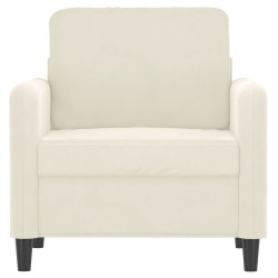 Fauteuil Crème 60 cm Velours 