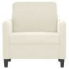 Fauteuil Crème 60 cm Velours 