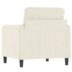 Fauteuil Crème 60 cm Velours 