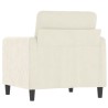 Fauteuil Crème 60 cm Velours 