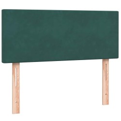 Sommier à lattes de lit et matelas vert foncé 120x210cm velours 