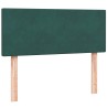 Sommier à lattes de lit et matelas vert foncé 120x210cm velours 
