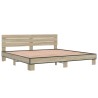 Cadre de lit sans matelas chêne sonoma 200x200 cm 