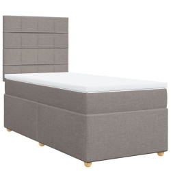 Sommier à lattes de lit avec matelas Taupe 80x200 cm Tissu 
