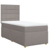Sommier à lattes de lit avec matelas Taupe 80x200 cm Tissu 