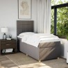Sommier à lattes de lit avec matelas Taupe 80x200 cm Tissu 