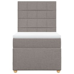 Sommier à lattes de lit avec matelas Taupe 80x200 cm Tissu 