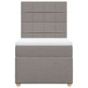 Sommier à lattes de lit avec matelas Taupe 80x200 cm Tissu 