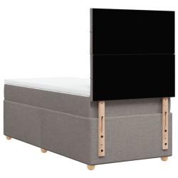 Sommier à lattes de lit avec matelas Taupe 80x200 cm Tissu 