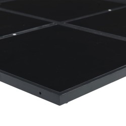 Ensemble à manger de jardin coussins 7 pcs noir résine tressée 