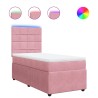 Sommier à lattes de lit avec matelas Rose 90x200 cm Velours 