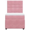 Sommier à lattes de lit avec matelas Rose 90x200 cm Velours 