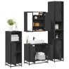 Ensemble de meubles salle de bain 4 pcs noir bois d'ingénierie 