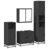 Ensemble de meubles salle de bain 4 pcs noir bois d'ingénierie 