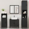Ensemble de meubles salle de bain 4 pcs noir bois d'ingénierie 