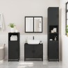 Ensemble de meubles salle de bain 4 pcs noir bois d'ingénierie 