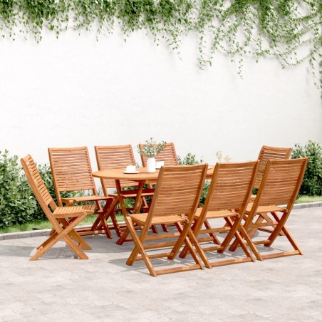 Chaises de jardin pliantes lot de 8 51x66x95 cm bois d'acacia 