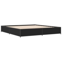 Cadre de lit sans matelas noir 180x200 cm 