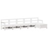 Salon de jardin 6 pcs blanc bois de pin massif 