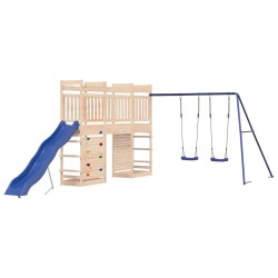 Aire de jeux d'extérieur bois de pin massif 