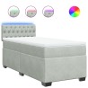 Sommier à lattes de lit et matelas Gris clair 100x200cm Velours 
