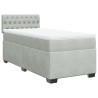 Sommier à lattes de lit et matelas Gris clair 100x200cm Velours 