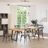 Pieds de table à manger en forme de U, 2 pièces, acier naturel, 70 x (72-73) cm 
