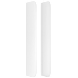 Tête de lit avec oreilles Blanc 203x16x118/128 cm Similicuir 