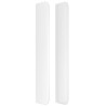 Tête de lit avec oreilles Blanc 203x16x118/128 cm Similicuir 